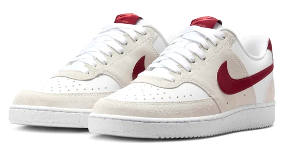 Ghete pentru dame Nike W Court Vision Low White/Adobe/Dragon Red/Team Red, s.38
