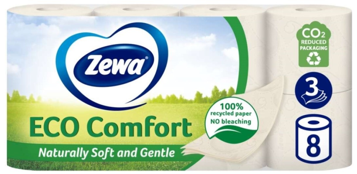 Hârtie igienica Zewa Eco Comfort 3 plies 8 rolls