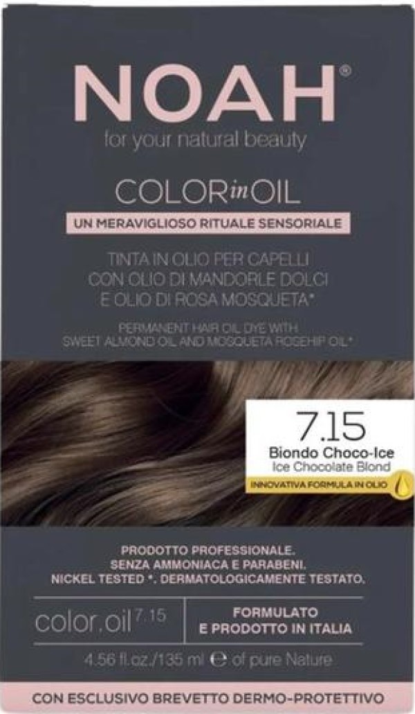 Vopsea pentru păr Noah Color in Oil 7.15 135ml Ice Chocolate Blond