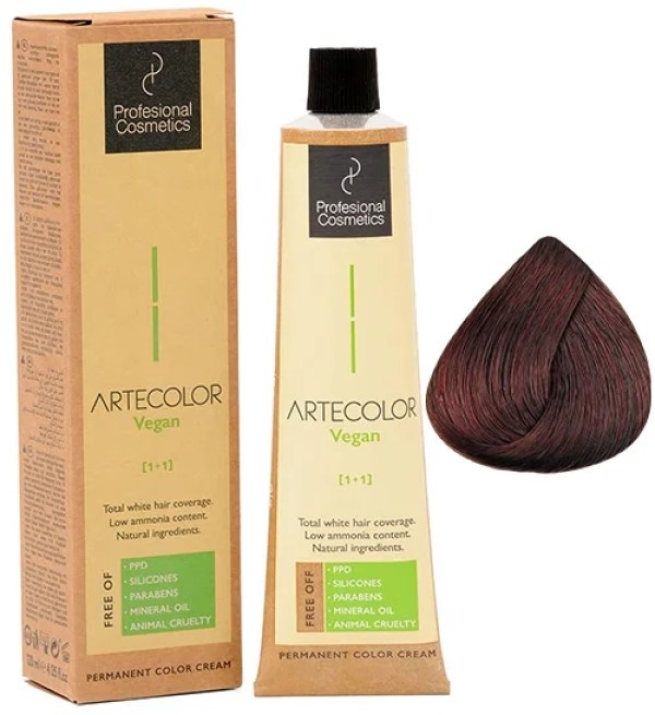 Vopsea pentru păr Profesional Cosmetics Artecolor Vegan 120ml N4.6