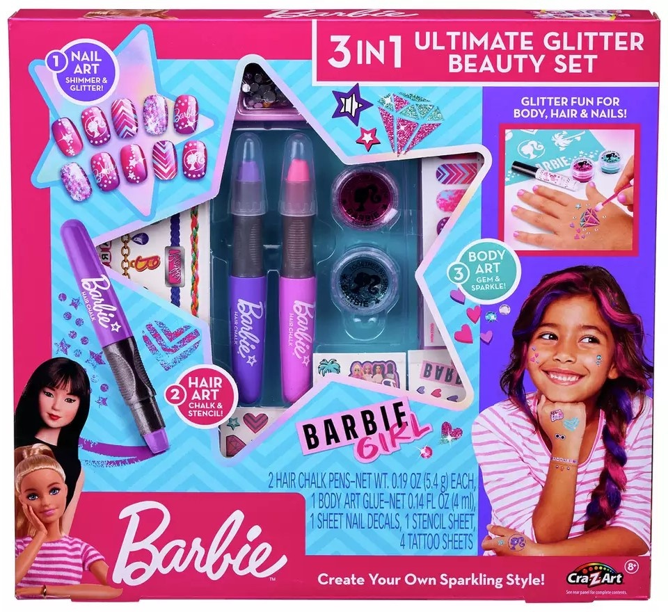 Produse cosmetice decorative pentru copii Cra-Z-Art Ultimate Glitter Beauty Set 3in1 (34072INT)