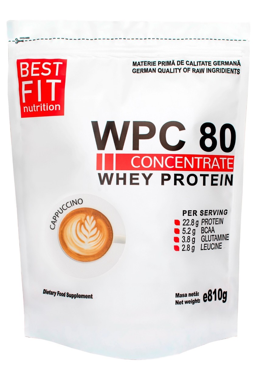Протеин Best Fit WPC 80 Cappuccino 810g