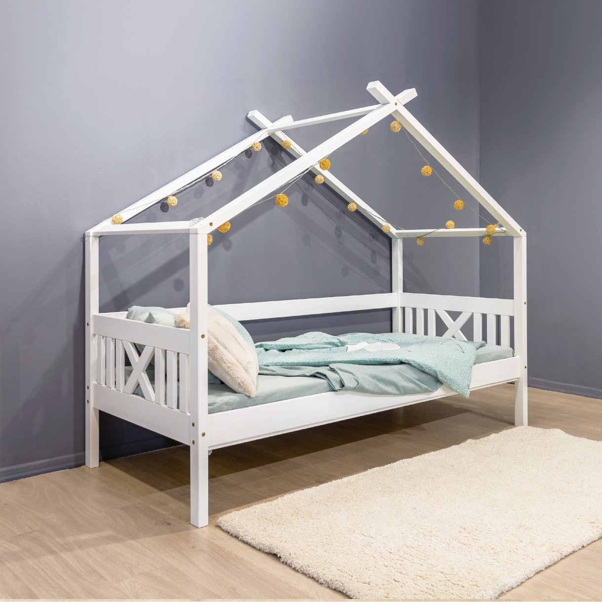Детская кровать MobiCasa Fiona 80x160 Alb
