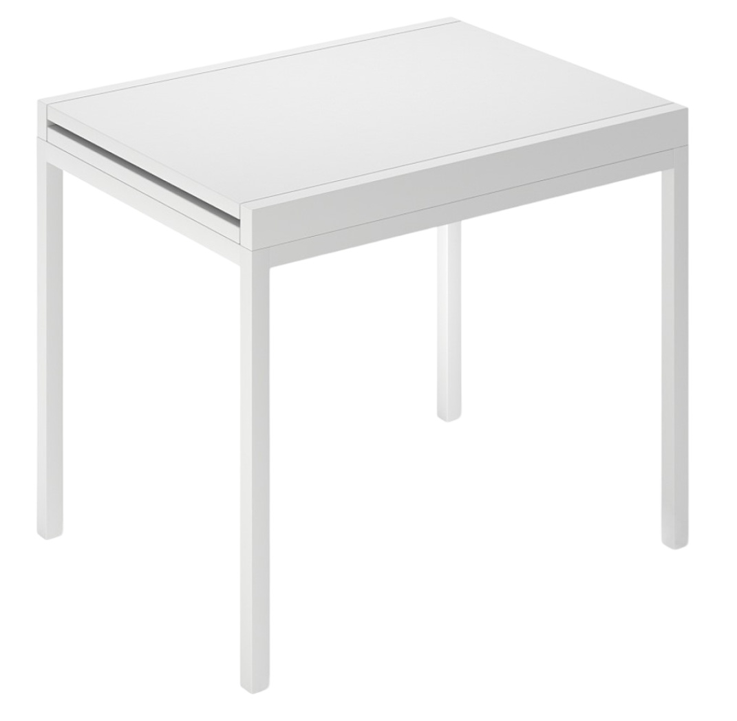 Masă pentru bucătărie MobiCasa Armstrong 90/180x70 Alb/Alb