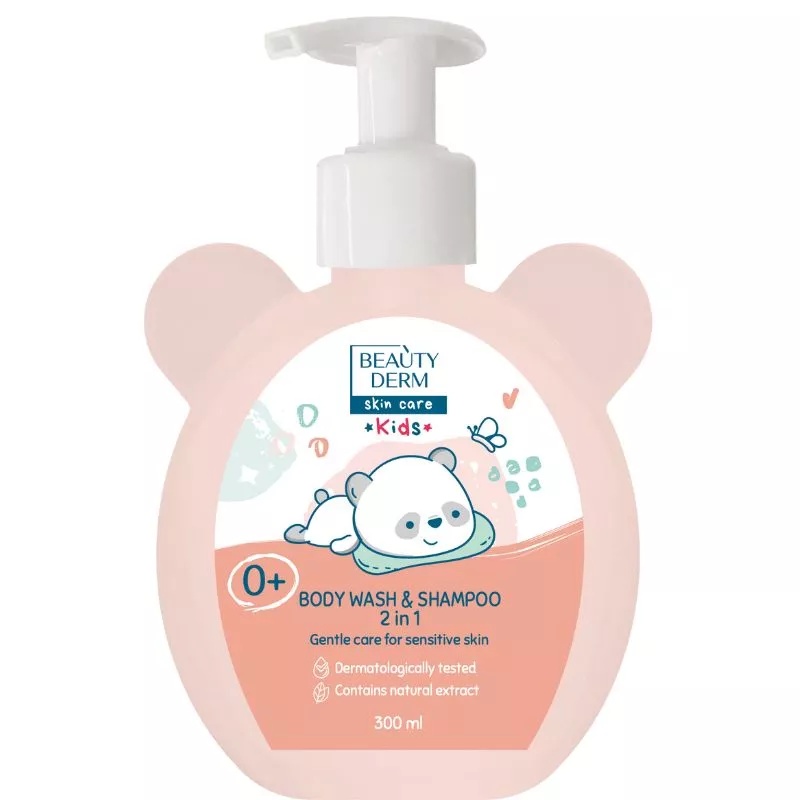 Gel de duș pentru bebeluși Beauty Derm Body Wash & Shampoo 2in1 300ml