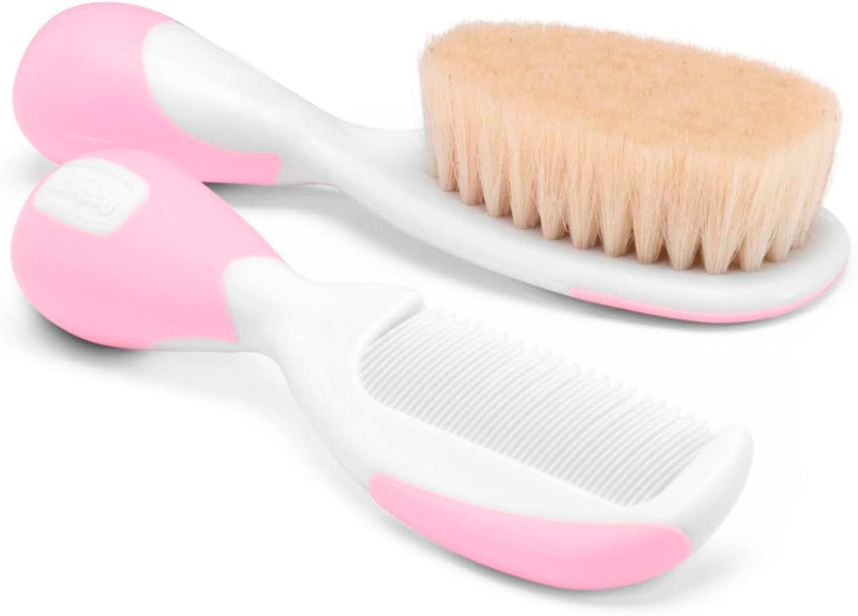Set pentru îngrijirea bebeluşului Chicco Brush & Comb Pink