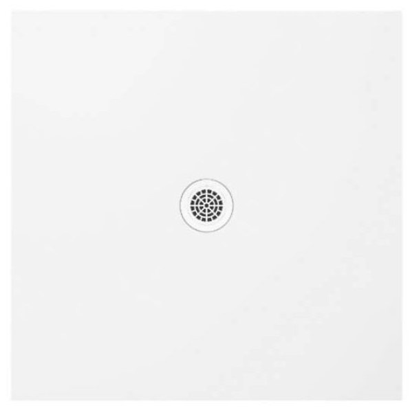 Cadița de duș Polimat Fresco White Matte 80x80x2.5 (18860)