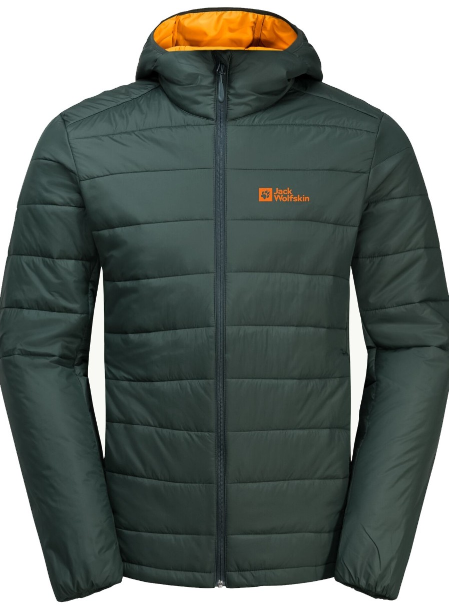 Geacă pentru bărbați Jack Wolfskin Lapawa Ins Hoody M Darkolivegreen, s.M