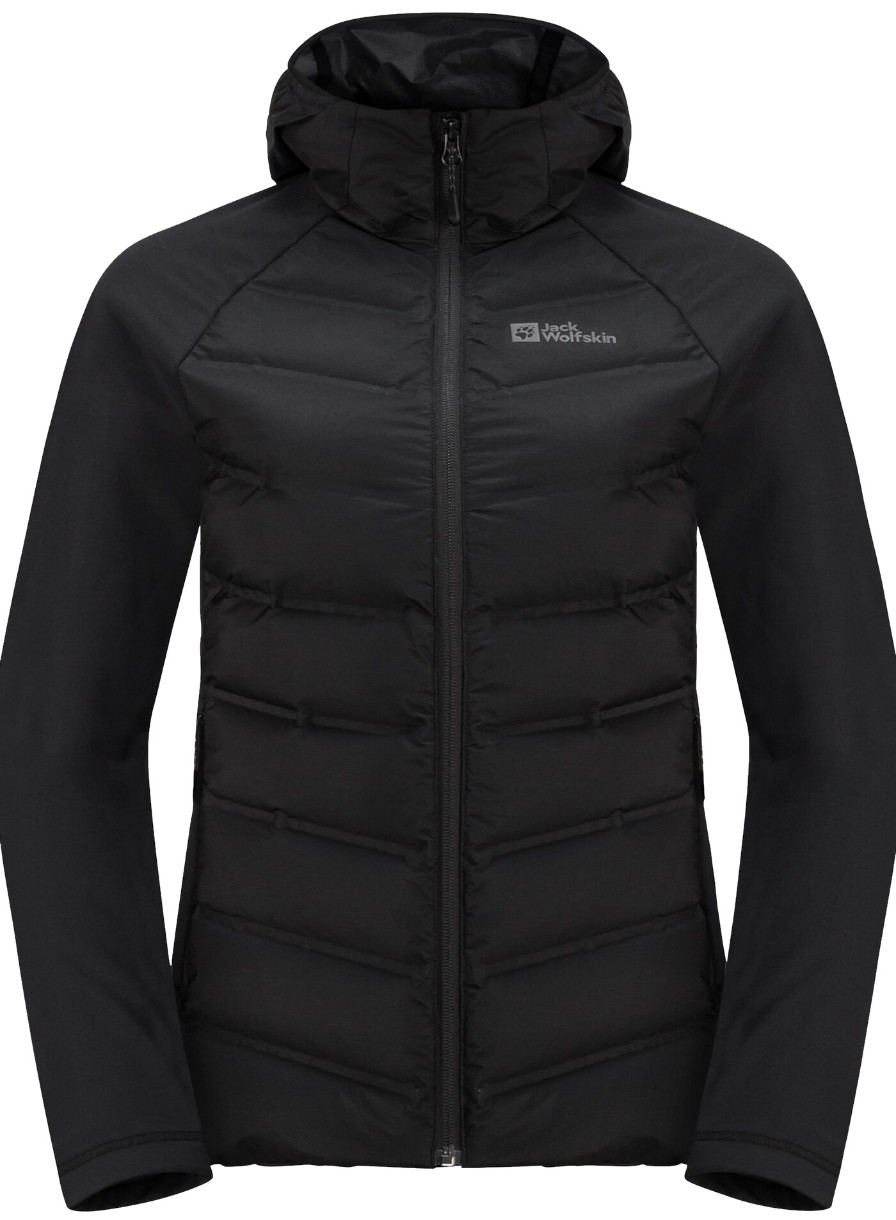 Geacă pentru dame Jack Wolfskin Tasman Down Hybrid W Black, s.M