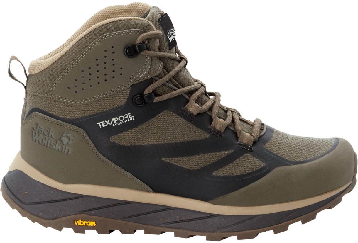 Bocanci pentru bărbați Jack Wolfskin Terraventure Texapore Mid M Brown/Beige, s.41