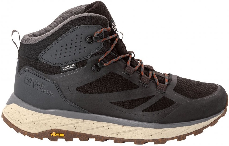 Bocanci pentru bărbați Jack Wolfskin Terraventure Texapore Mid M Phantom /Grey, s.42.5