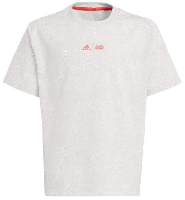 Tricou pentru copii Adidas J Sw Zne T Grey One/White/Bright Red, s.128