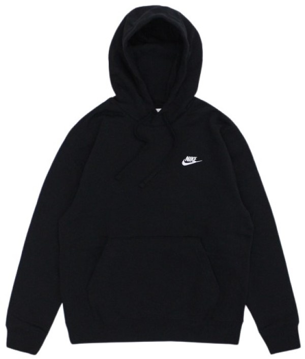 Детская толстовка Nike K Sportswear Club Fleece Hoodie Black/White, s.XL