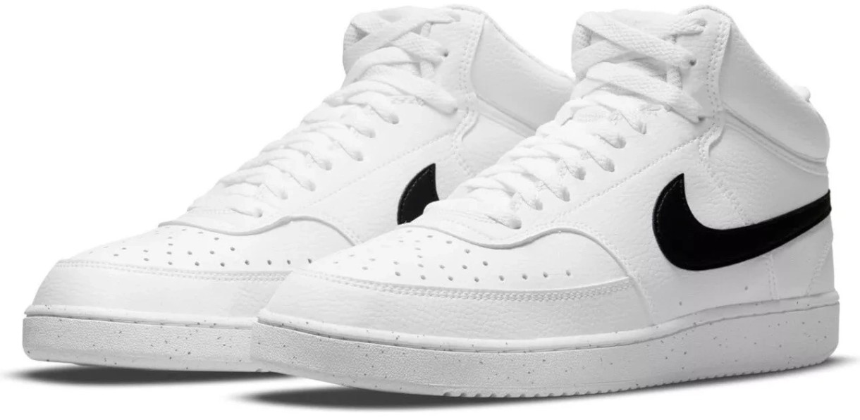 Bocanci pentru bărbați Nike Court Vision Mid Nn White/Black, s.43