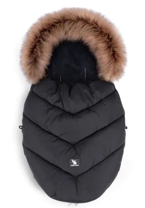 Husa de iarnă pentru copii Cottonmoose Mini Moose Black 0-12month