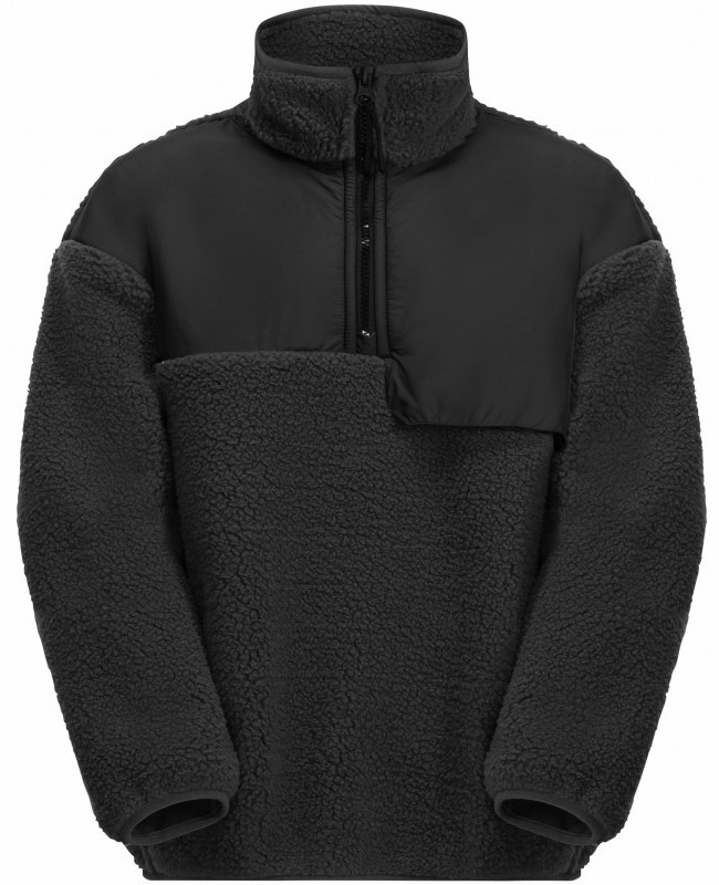 Детская толстовка Jack Wolfskin Teen Halfzip Fleece Y Granite Black, s.164