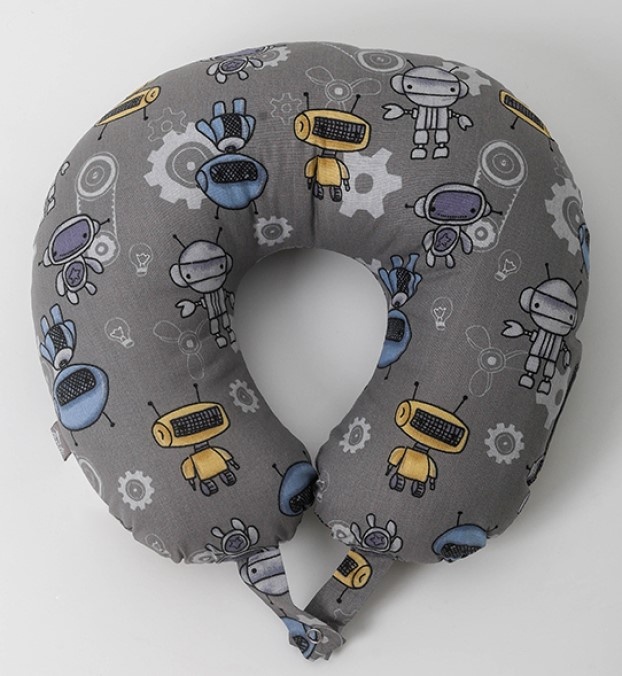 Подушка туристическая Ponti Auto 28x31cm Grey/Robot