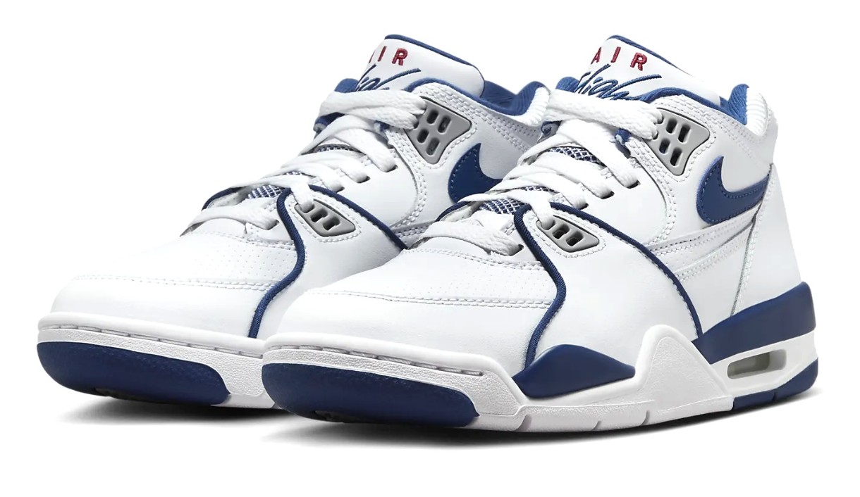 Bocanci pentru copii Nike Air Flight 89 White/Wolf Grey/Varsity Red/Dark Royal Blue, s.36