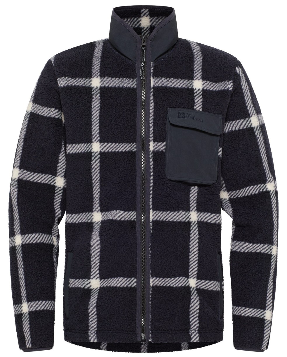 Hanorac pentru bărbați Jack Wolfskin Felslicht Check Jkt M Dark Navy, s.M