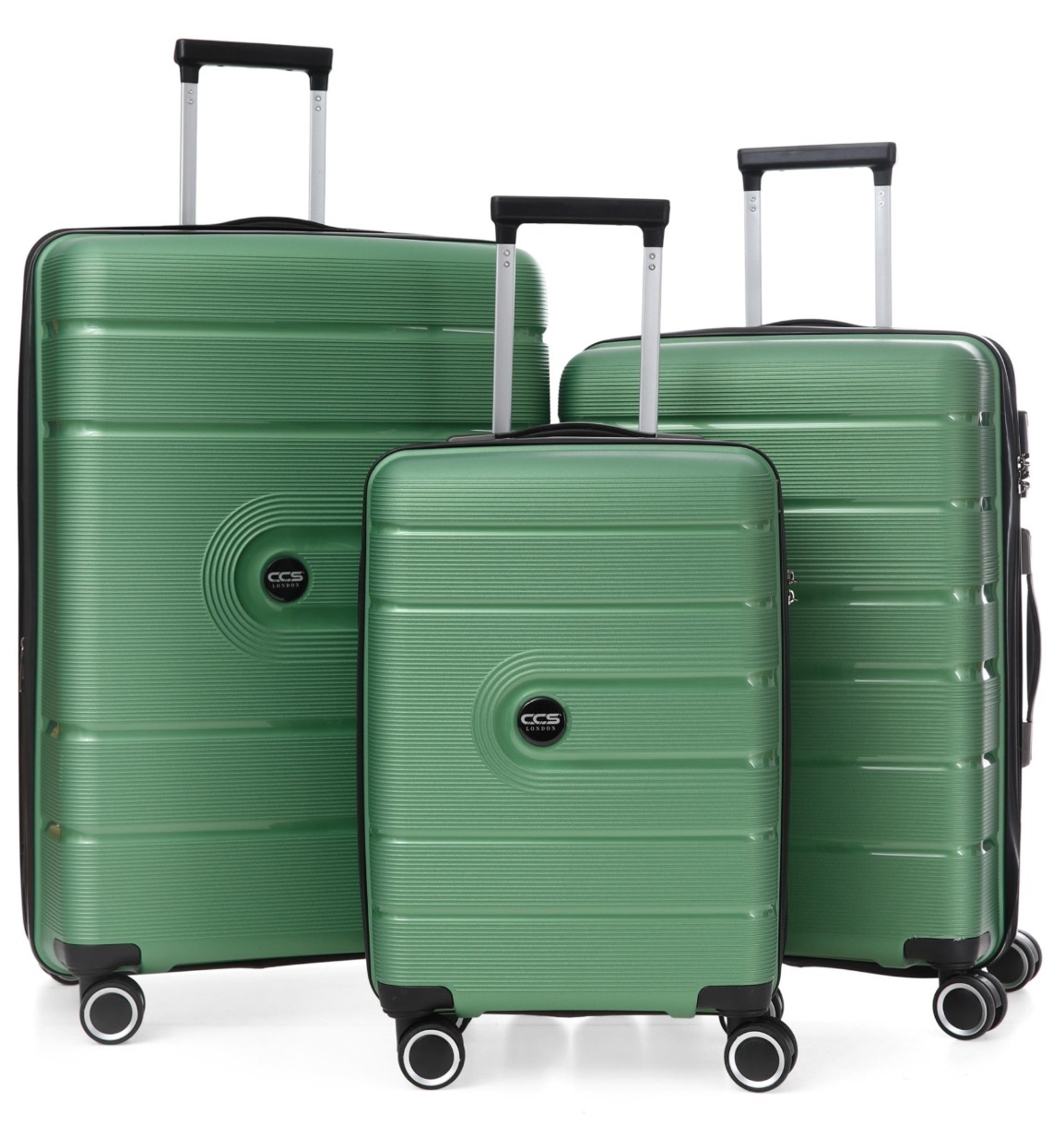 Set de valize CCS 5241 Set Metalic Green