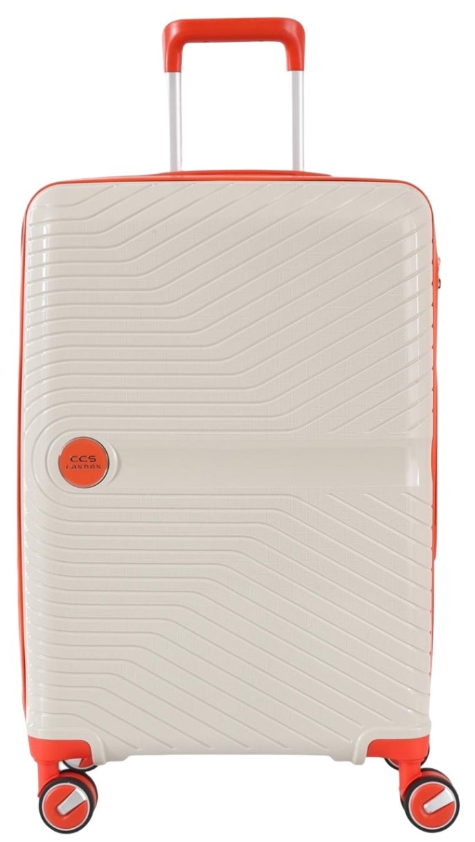 Valiză CCS 5239 L White/Orange