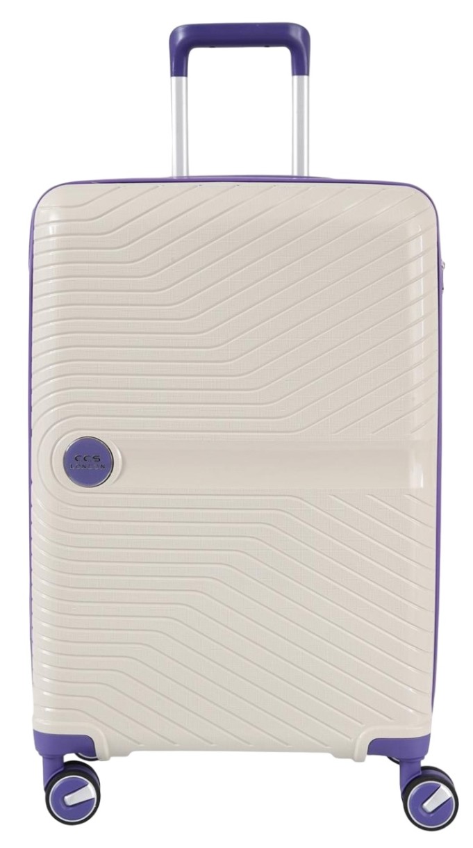 Чемодан CCS 5239 L White/Purple