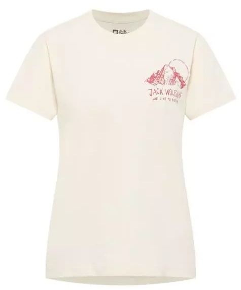 Женская футболка Jack Wolfskin Bergblick T W Panna Cotta, s.M