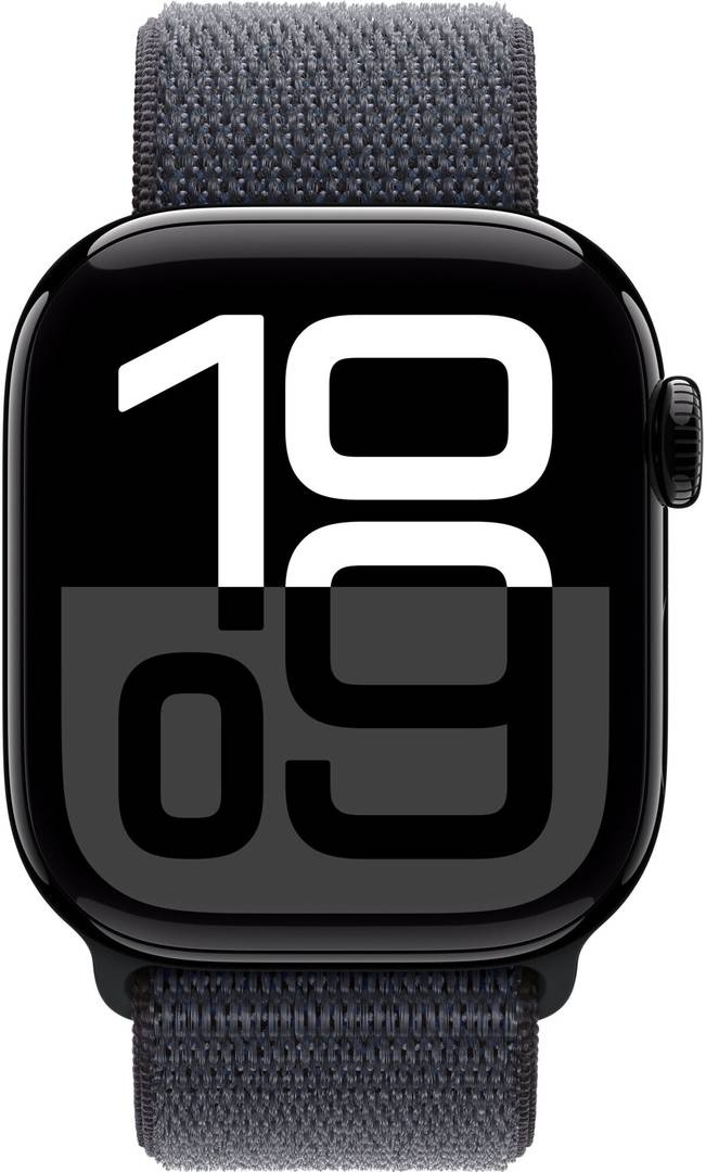 Smartwatch Apple Watch Series 10 GPS 46mm Jet Black Aluminium Case with Ink Sport Loop (MWWR3)