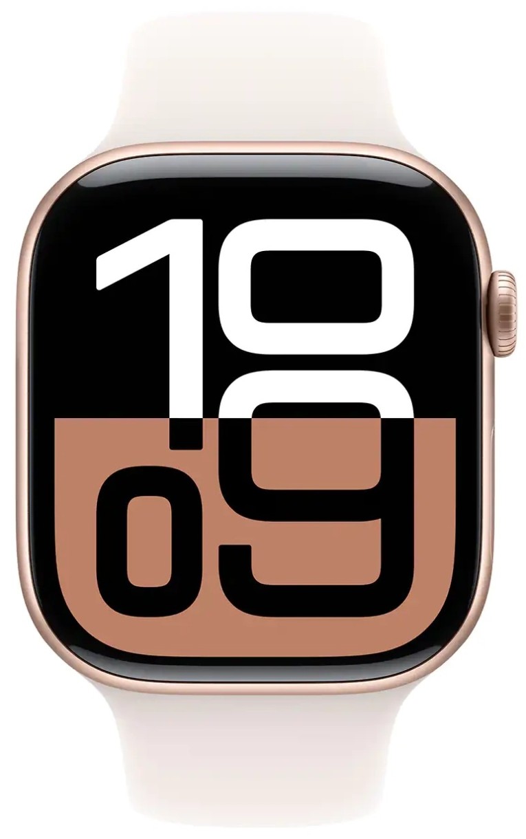 Смарт-часы Apple Watch Series 10 GPS 46mm Rose Gold Aluminium Case with Light Blush Sport Band M/L (MWWU3)