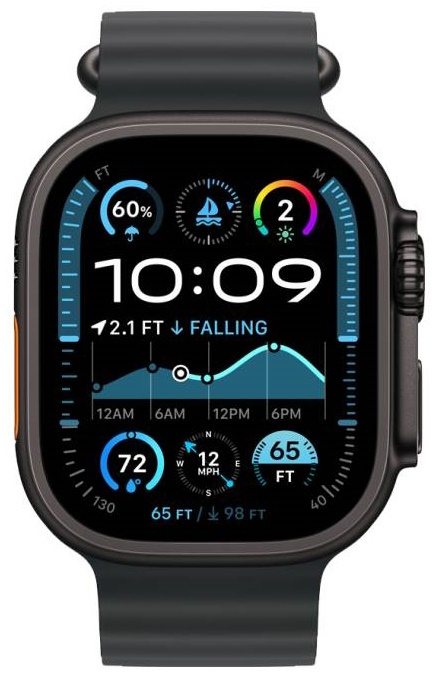 Smartwatch Apple Watch Ultra 2 GPS + Cellular 49mm BlackTitanium Case with Black Ocean Band (MX4P3)