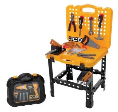 Set de scule pentru copii JCB Workbench & Case (1684821)