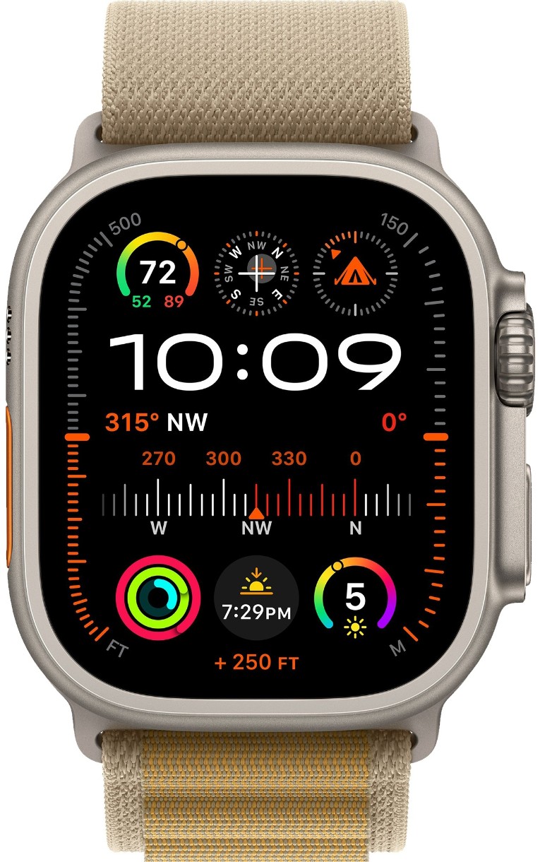 Смарт-часы Apple Watch Ultra 2 GPS + Cellular 49mm Natural Titanium Case with Tan Alpine Loop Medium (MX4F3)