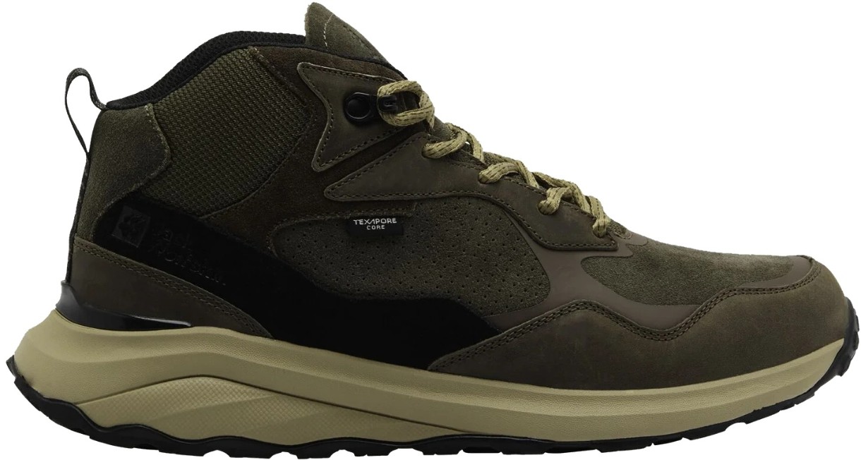 Bocanci pentru bărbați Jack Wolfskin Camp Fever Texapore Mid M Cold Coffee, s.41