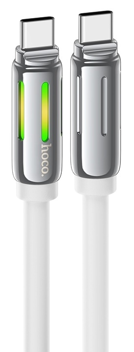 Cablu USB Hoco U136 Prize 60W Type-C to Type-C White