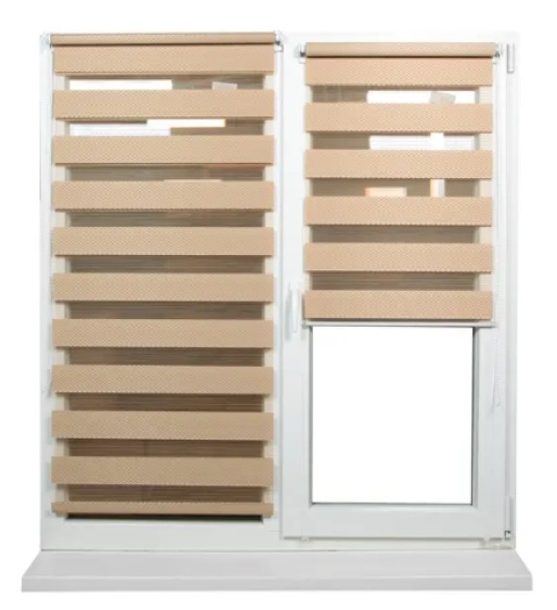 Рулонные шторы Dekora Day Night Rattan Beige 0.40x1.70m