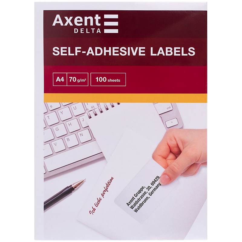 Etichete autoadezive pentru imprimantă Axent A4/100p 10pcs D4472-A