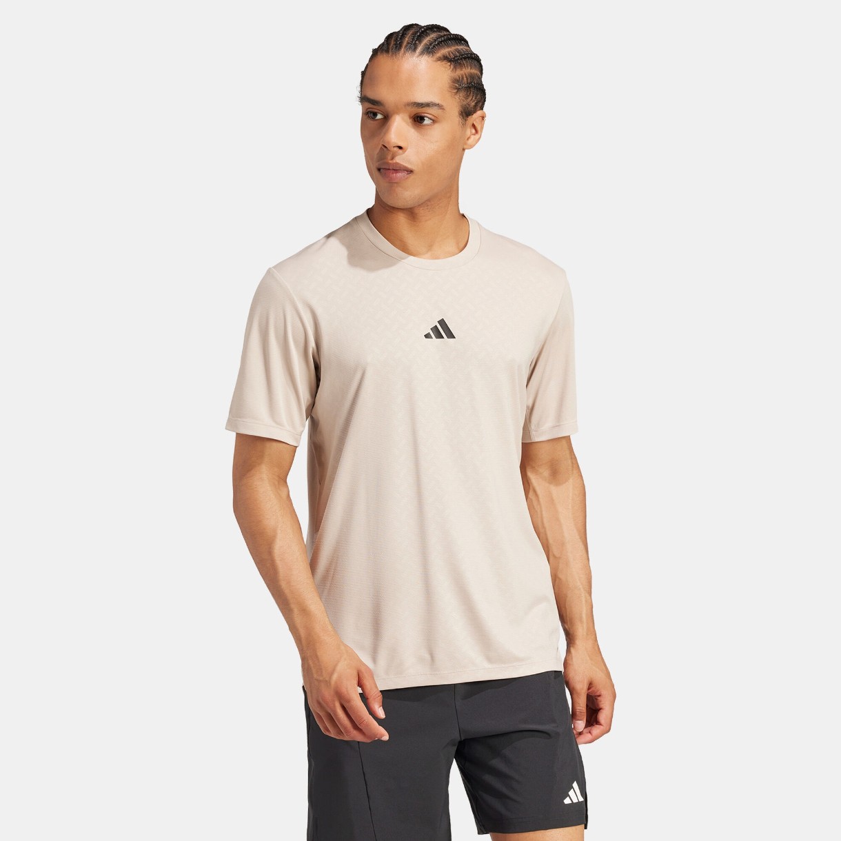 Tricou bărbătesc Adidas Power Tee Wonder Beige/Black, s.XL