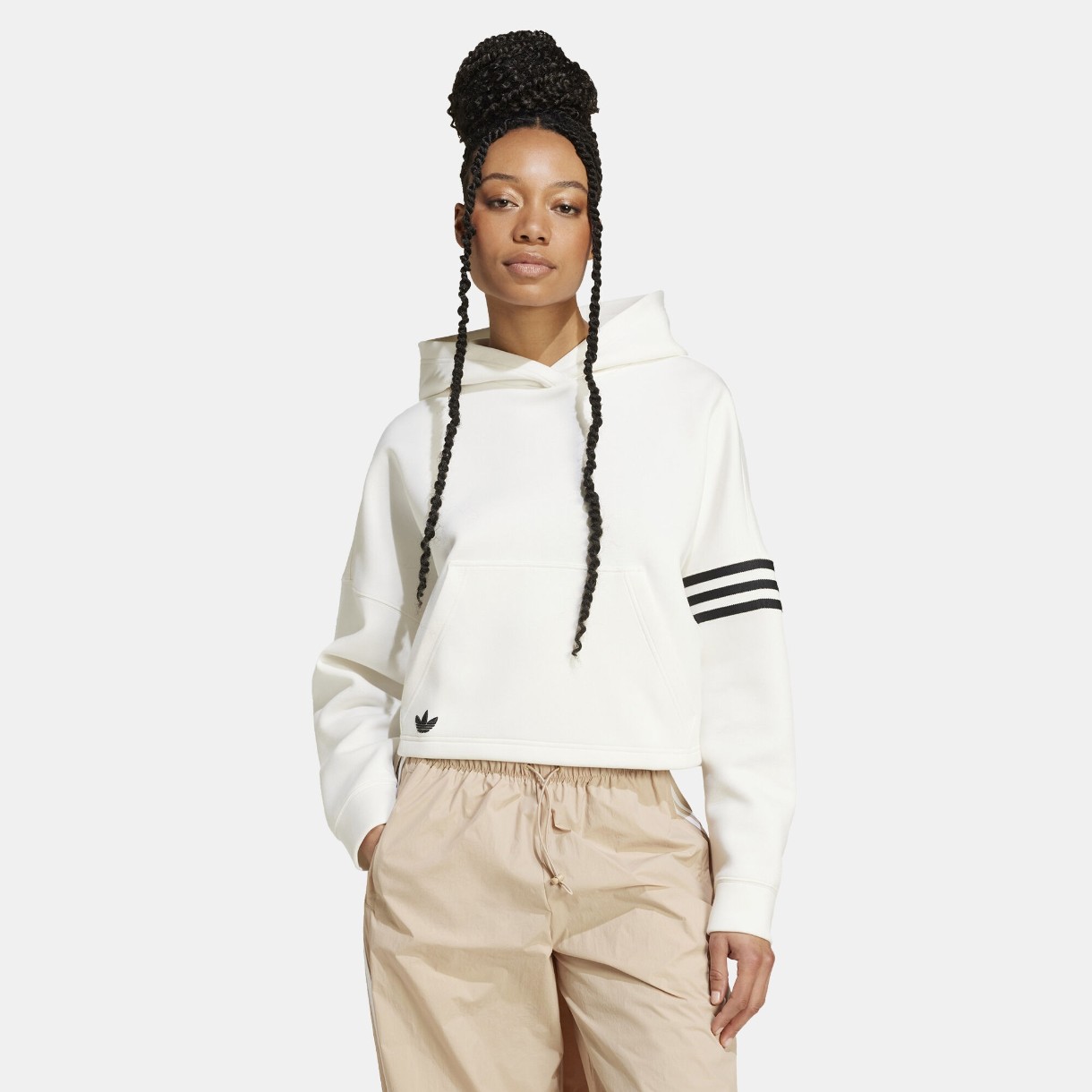 Женская толстовка Adidas Neucl Hoodie Cloud White/Black, s.S