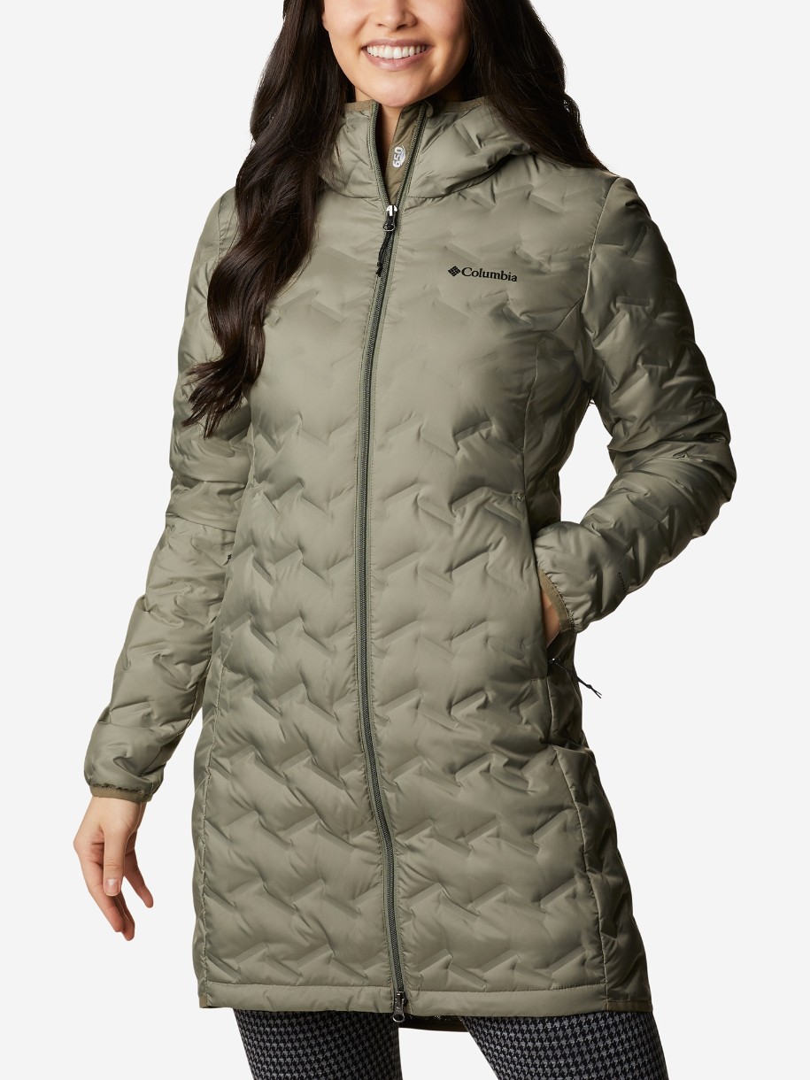 Женская куртка Columbia Delta Ridge II Long Down Jacket Khaki, s.L