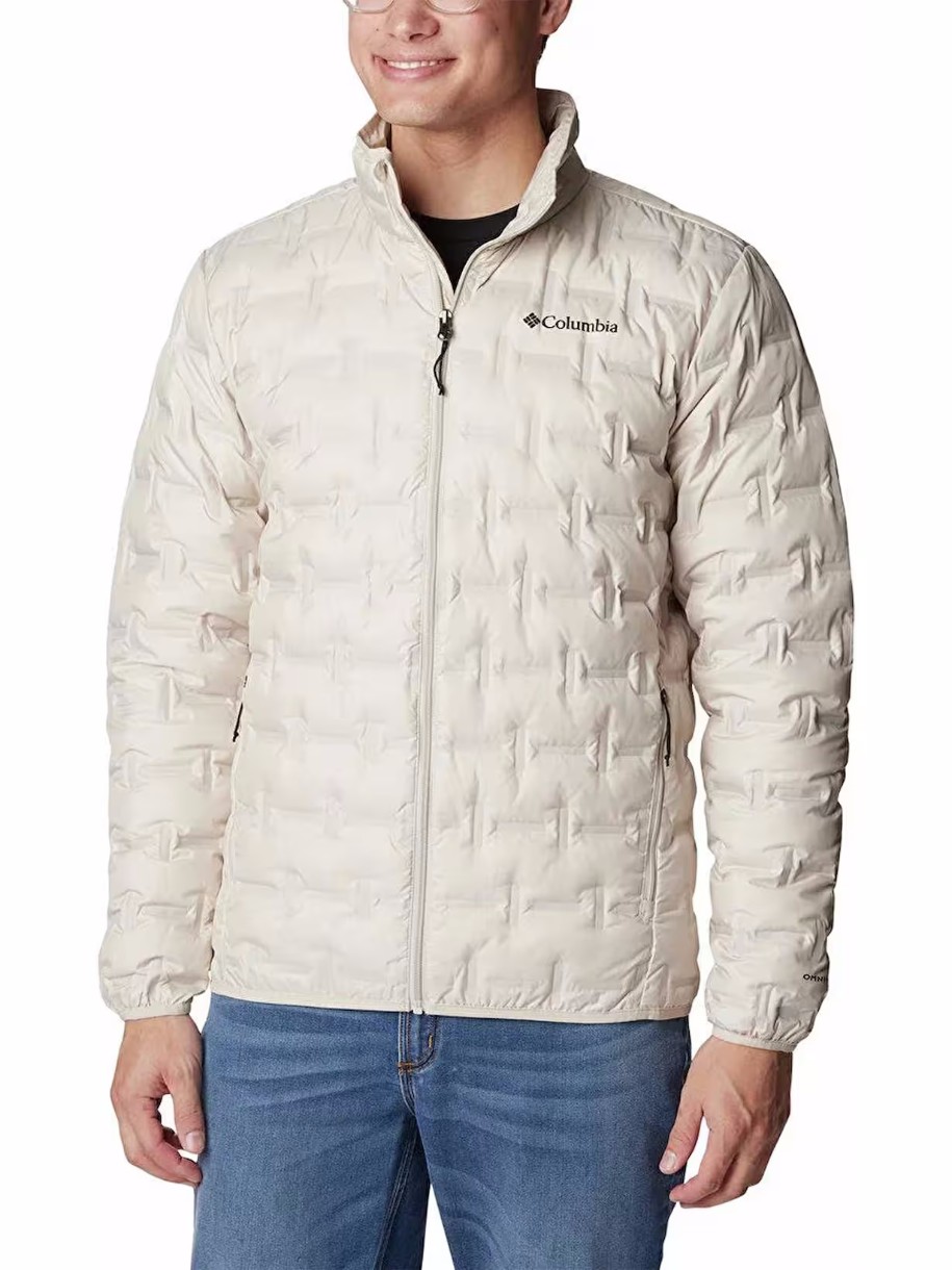Geacă pentru bărbați Columbia Delta Ridge II Down Jacket Beige, s.M