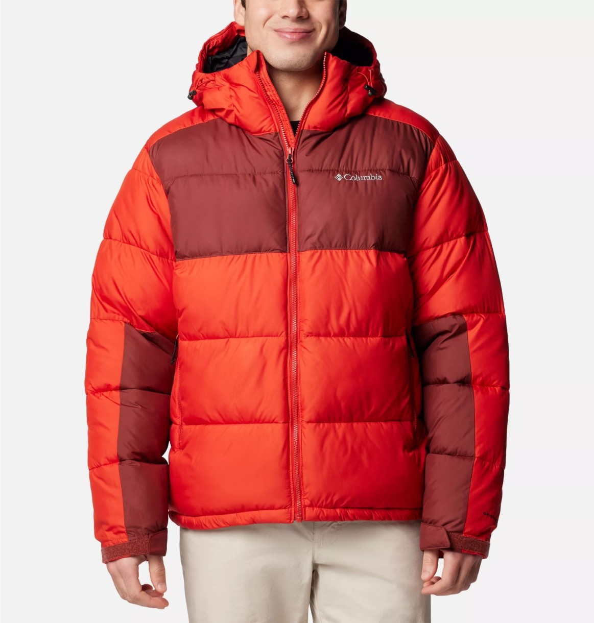 Мужская куртка Columbia Pike Lake II Hooded Jacket Red, s.M