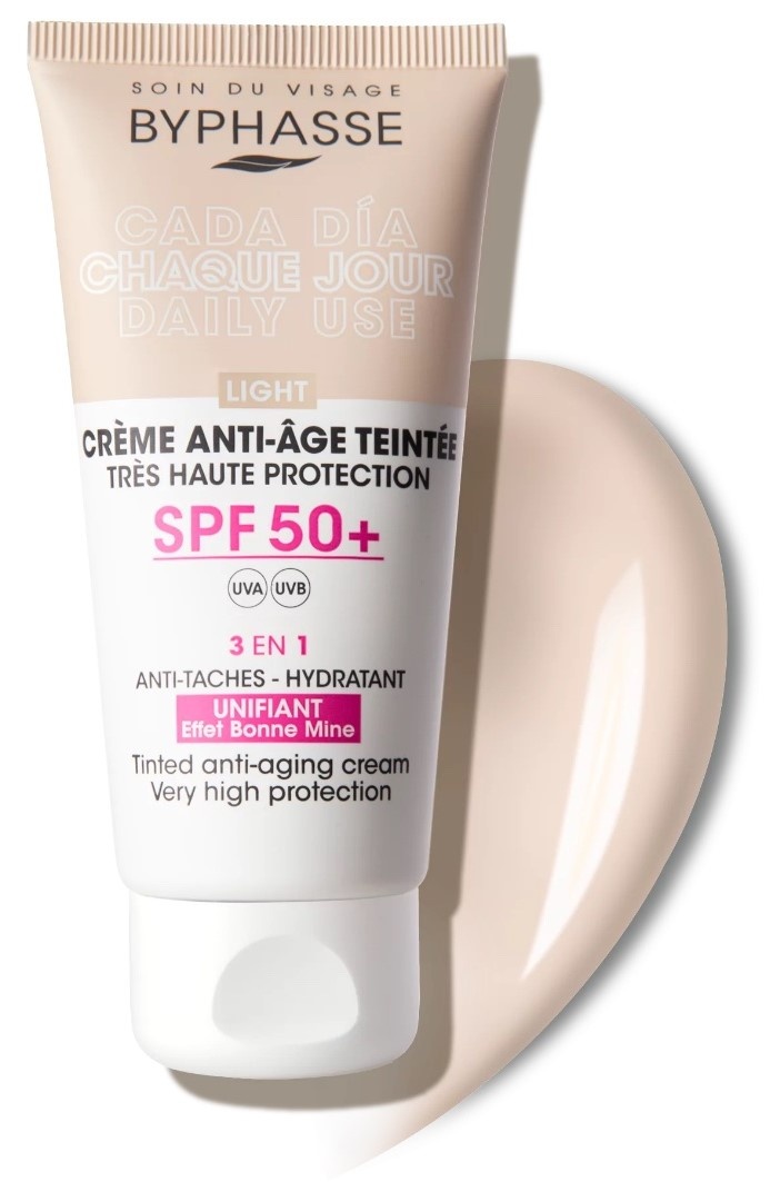Солнцезащитный крем Byphasse Anti-Aging Tinted Cream SPF50 Light 50ml