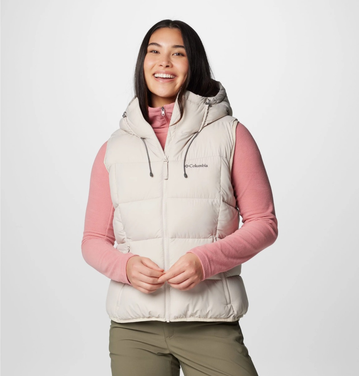 Vesta damă Columbia Pike Lake II Insulated Vest White, s.XS