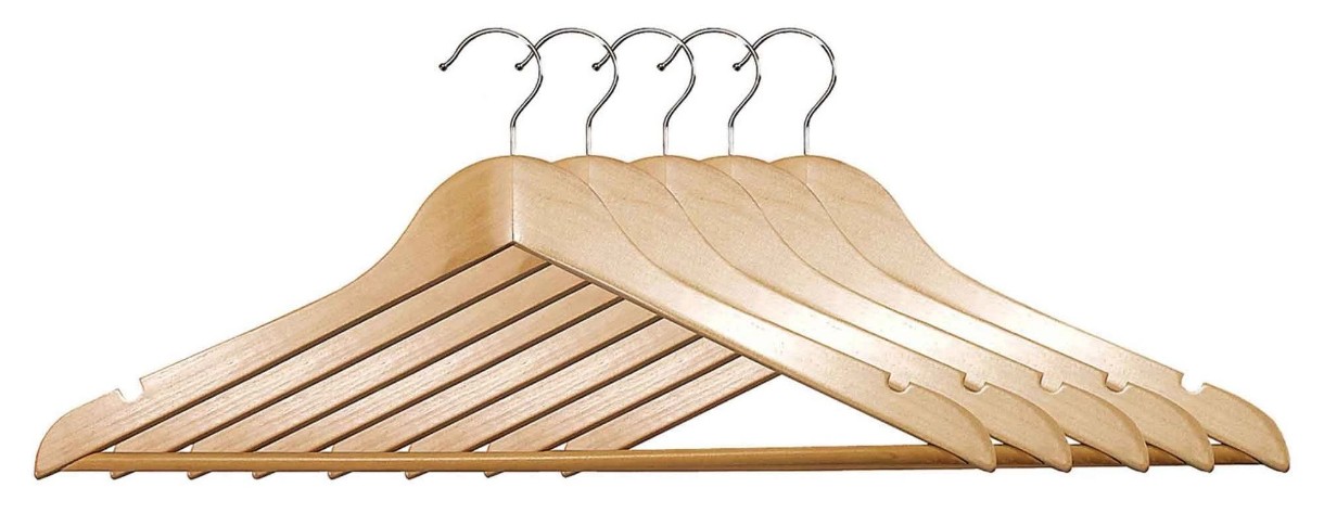 Вешалки-плечики Kesper Wood 67135 5pcs