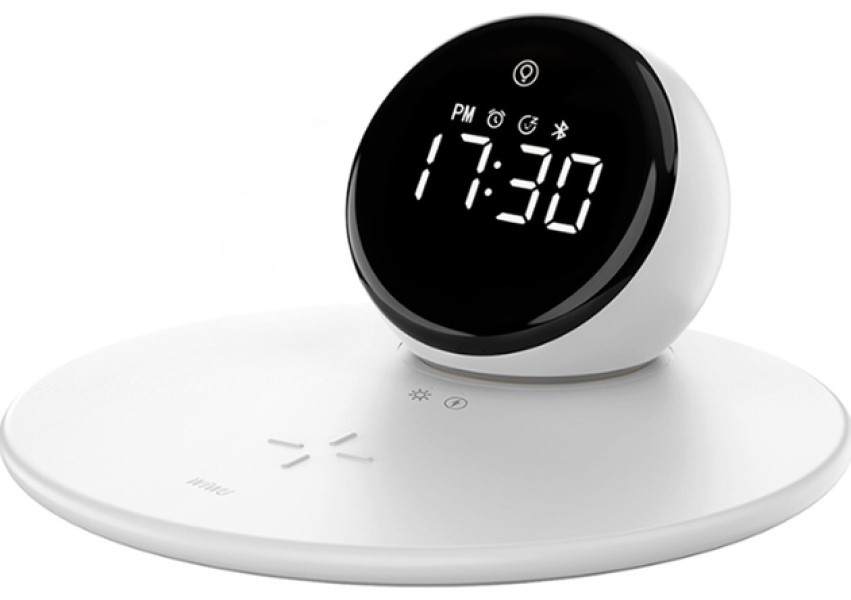 Сeas cu alarmă WiWU Wi-W017 Wireless/Clock/Bluetooth Speaker White