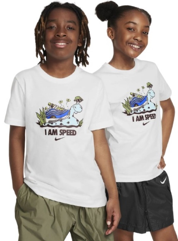 Tricou pentru copii Nike K Nsw Tee Create 1.1 Snail White, s.S
