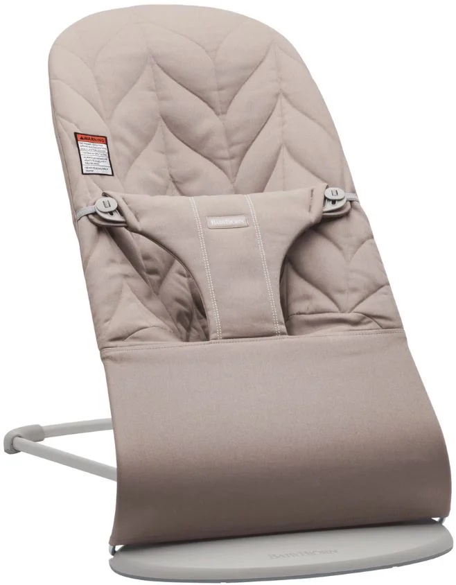 Детский шезлонг BabyBjorn Bliss Sand Gray Woven Petal Quilt (006317A)