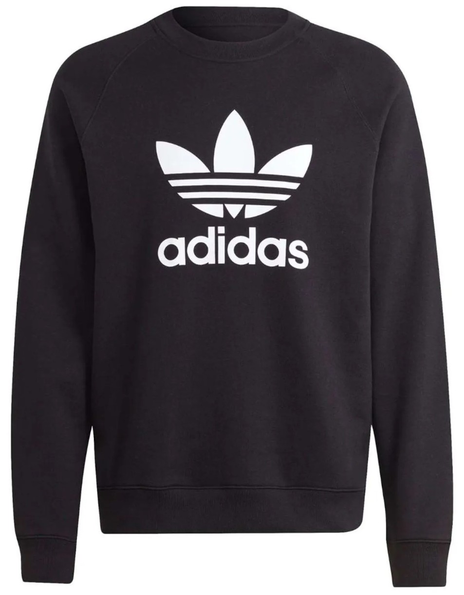 Hanorac pentru bărbați Adidas Trefoil Crew Black, s.S