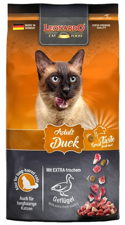 Hrană uscată pentru pisici Leonardo Adult Duck 1.8kg