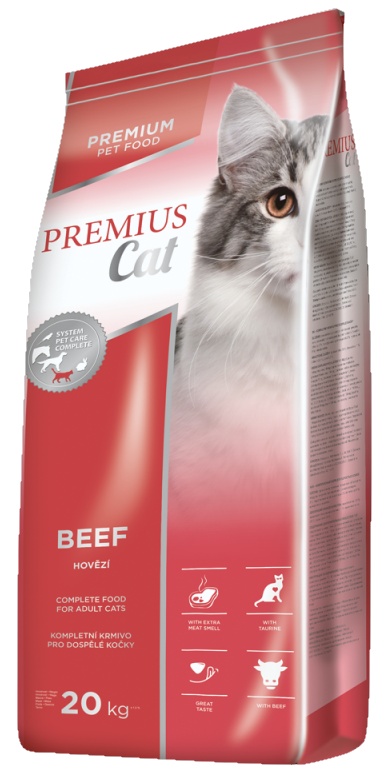 Hrană uscată pentru pisici Premius Cat Beef 20kg